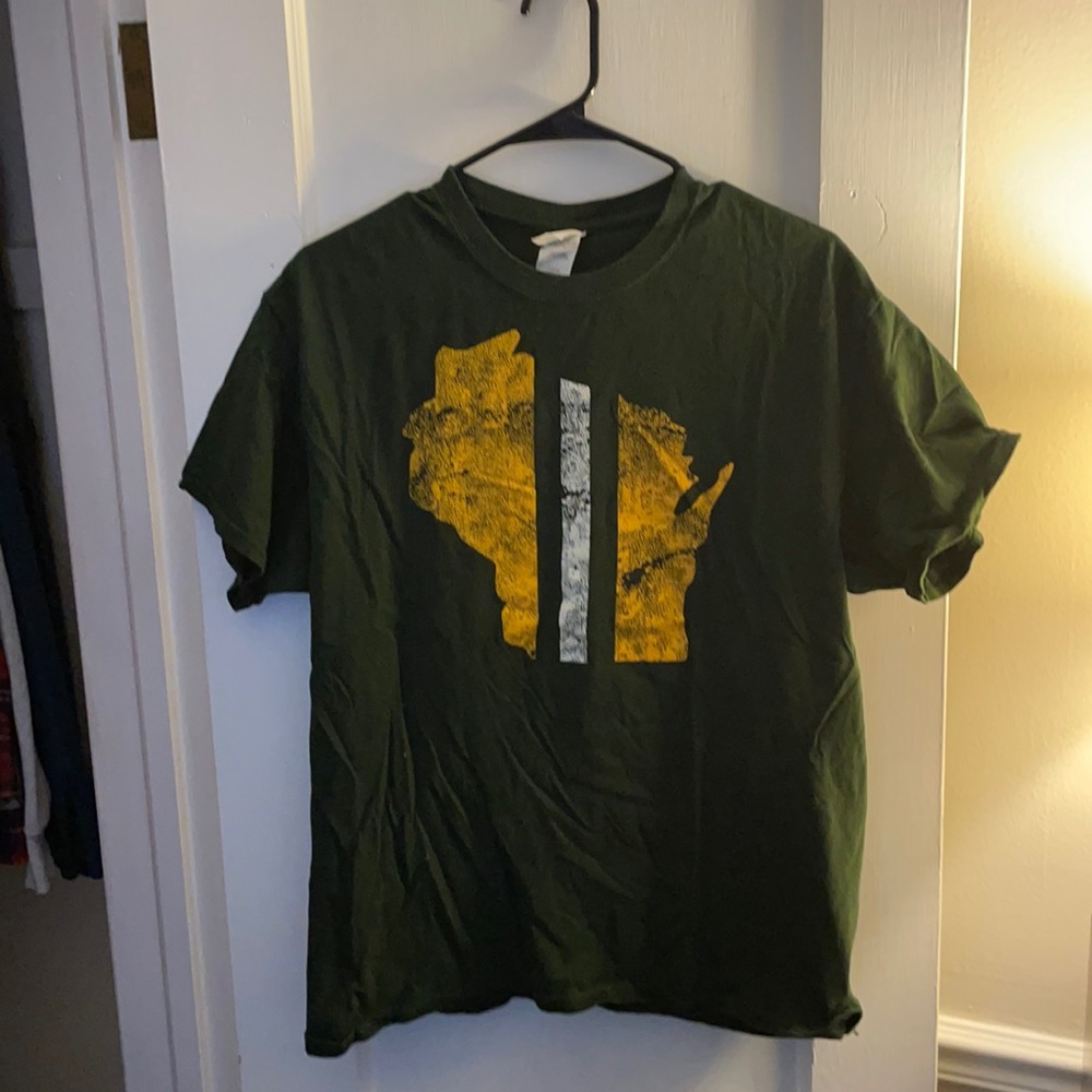 Packers Themed Wisconsin Shirt! Sz L!